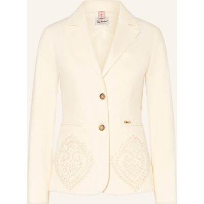 Luis Trenker Jacquard-Blazer Luregla weiss