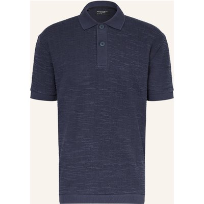 Marc O'polo Strick-Poloshirt Relaxed Fit blau