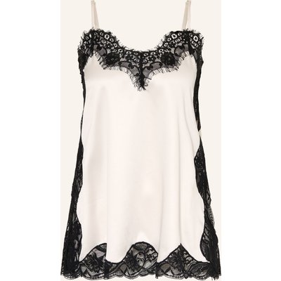 Mrs & Hugs Satintop Mit Spitze weiss