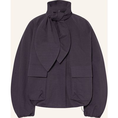 Rich & Royal Oversized-Blouson Mit Abnehmbarer Schluppe blau