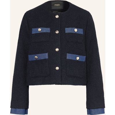 Maje Kastenjacke Aus Bouclé blau