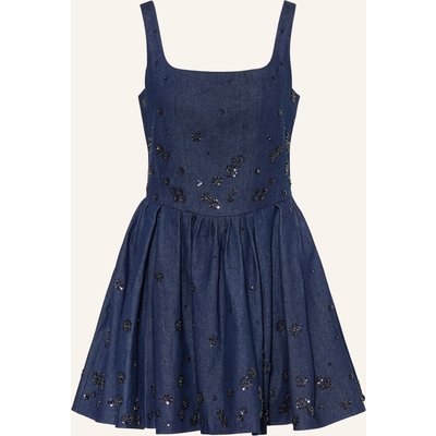 Maje Jeanskleid Mit Pailletten blau