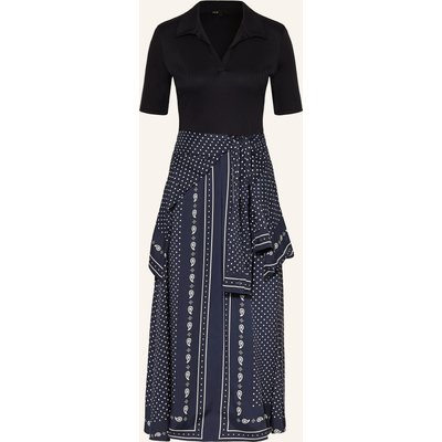 Maje Kleid Im Materialmix blau