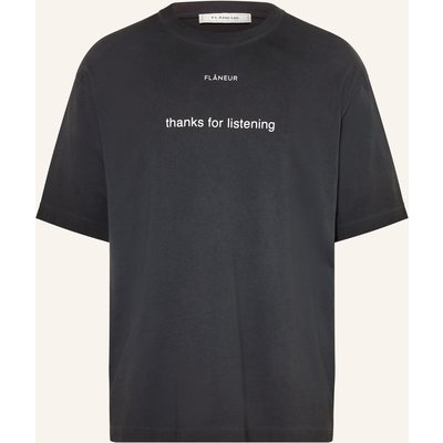 Flâneur Oversized-Shirt Listening schwarz