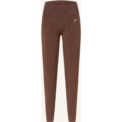 Gymshark Tights Adapt Fleck Seamless braun