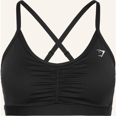 Gymshark Sport-Bh Ruched Sports schwarz