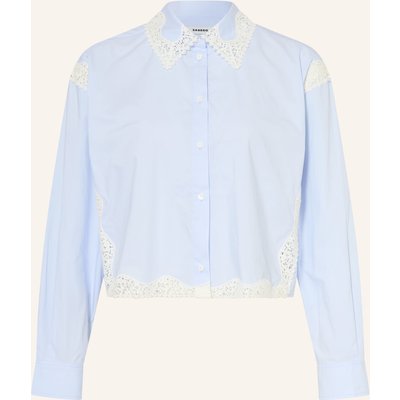 Sandro Hemdbluse Mit Spitze blau