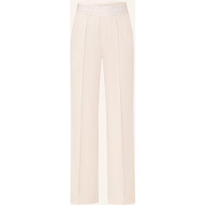 Oui Jerseyhose Lacy weiss