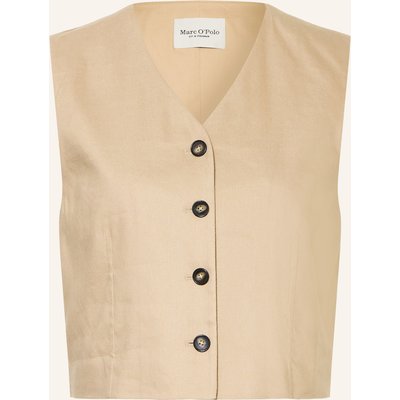 Marc O'polo Blazerweste Mit Leinen beige
