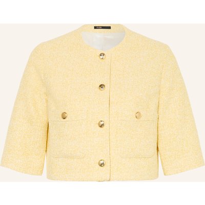 Maje Kastenjacke Aus Bouclé Mit Glitzergarn gelb