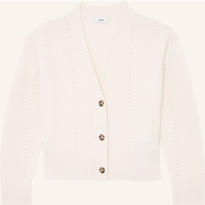 Reiss Strickjacke Lotti weiss