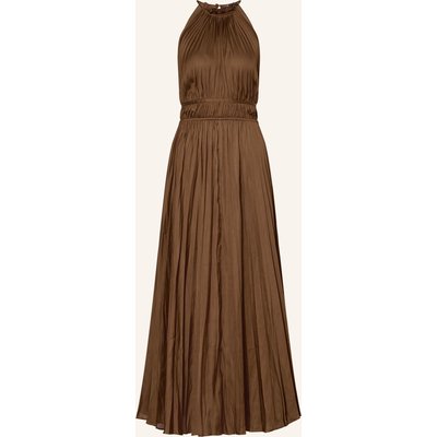 Maje Plisseekleid braun