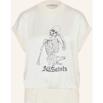 Allsaints Stricktop Im Materialmix weiss