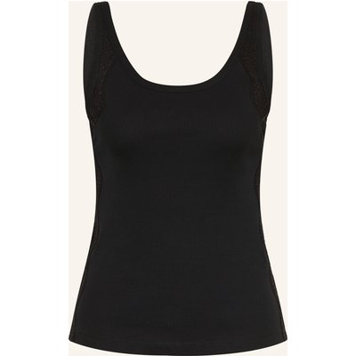 Sandro Top Mit Spitze schwarz