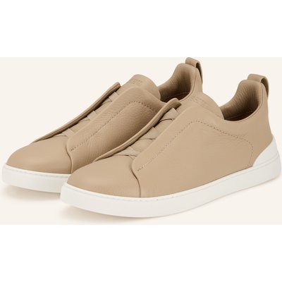 Zegna Slip-On-Sneaker Triple Stitch™ beige