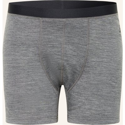 Odlo Funktionswäsche-Boxershorts Natural Merino 160 Aus Merinowolle grau