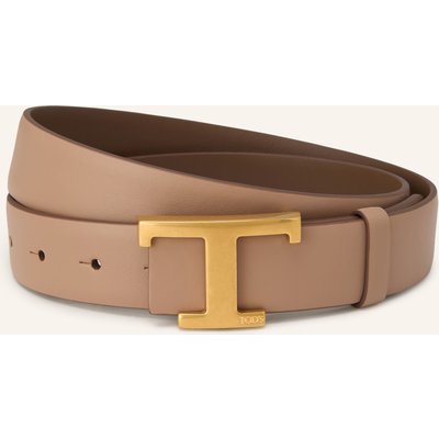 Tod's Ledergürtel Zum Wenden beige