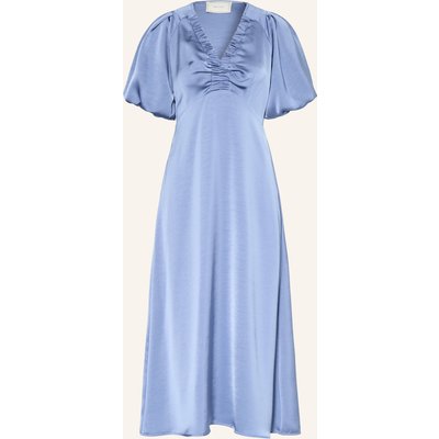 Neo Noir Satinkleid Illana blau