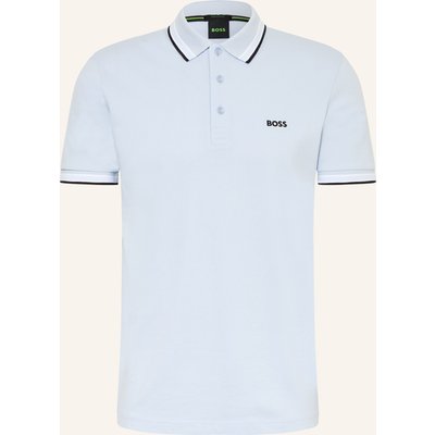 Boss Piqué-Poloshirt Paddy Curved Regular Fit blau