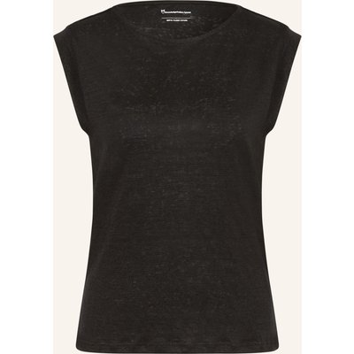 Knowledgecotton Apparel Leinentop schwarz