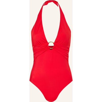 Heidi Klein Neckholder-Badeanzug Petalia rot