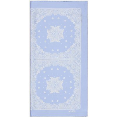 Aeneis Seidentuch blau