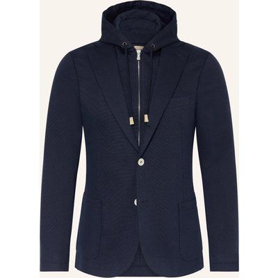 Eleventy Jerseysakko Slim Fit Mit Abnehmbarer Blende blau