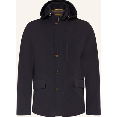 Moorer Jacke Raineri Mit Herausnehmbarer Blende Und Abnehmbarer Kapuze blau