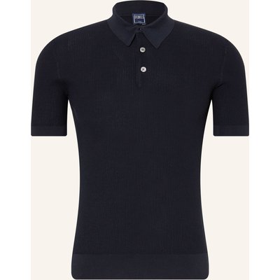 Fedeli Strick-Poloshirt blau