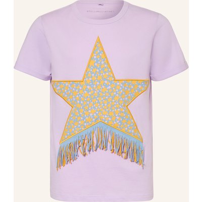 Stella Mccartney Kids T-Shirt Mit Fransen lila