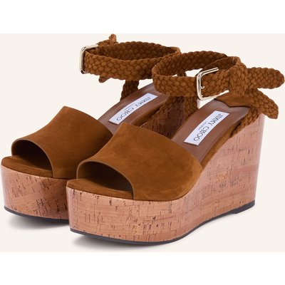 Jimmy Choo Plateau-Wedges Jori 100 braun