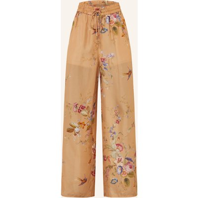 Zimmermann Marlenehose Patience Aus Seide braun