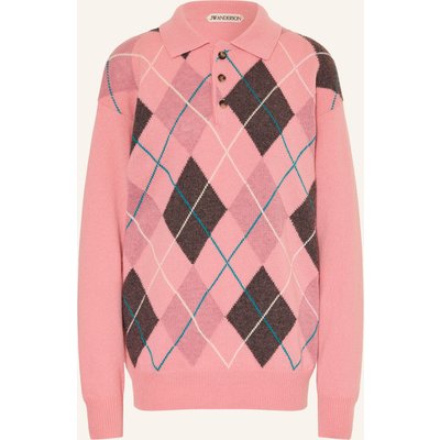 Jw Anderson Strick-Poloshirt pink