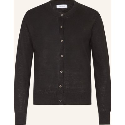 Darling Harbour Strickjacke Aus Leinen schwarz