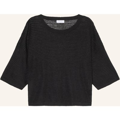 Darling Harbour Strickshirt Aus Leinen schwarz