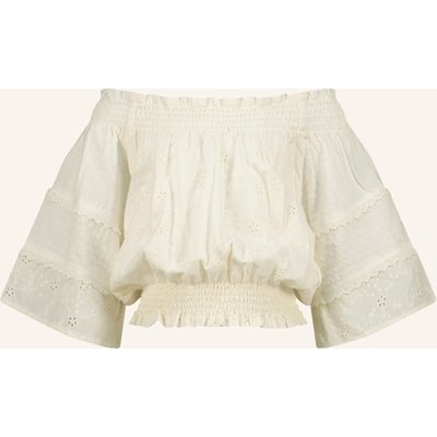 Vingino Off-Shoulder-Bluse Lilianne Mit Lochspitze Und Rüschen weiss