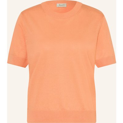 Maerz Muenchen Strickshirt Mit Leinen orange