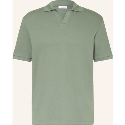Eton Piqué-Poloshirt gruen