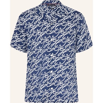 Tommy Hilfiger Resorthemd Regular Fit Aus Leinen blau