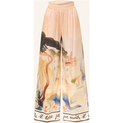 Lilienfels Marlenehose Aus Seide weiss