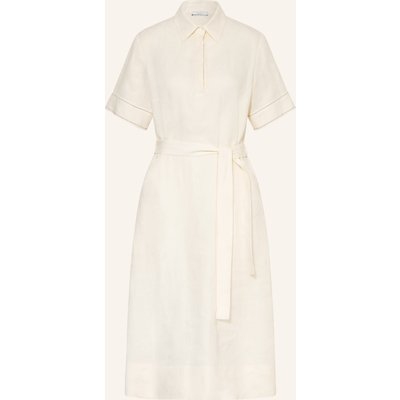 Peserico Leinenkleid Mit Schmucksteinen weiss