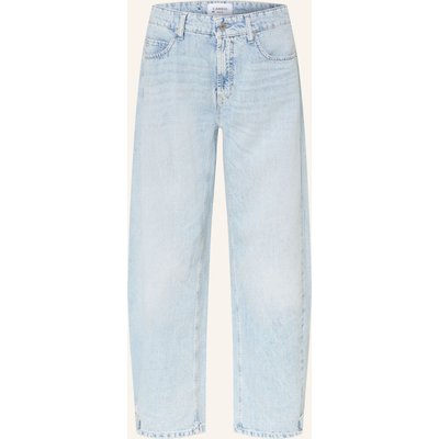Cambio Barrel Jeans Oaklyn Mit Leinen blau