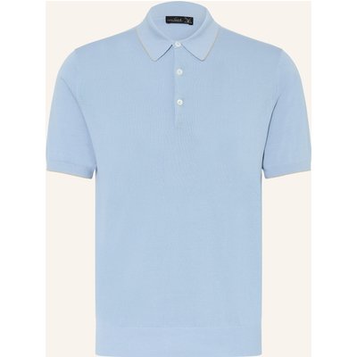 Van Laack Strick-Poloshirt Vl-Sandro-Sbf blau