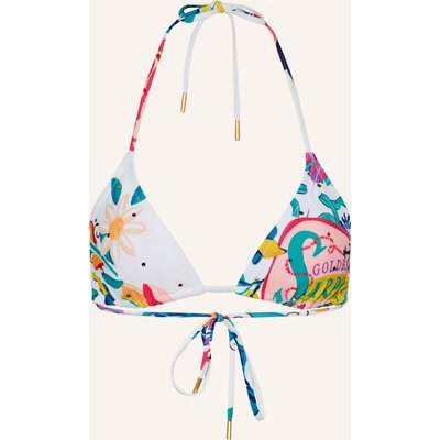 Goldbergh Triangel-Bikini-Top Caprella Mit Schmucksteinen weiss