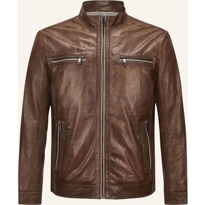 Milestone Lederjacke Msethan braun