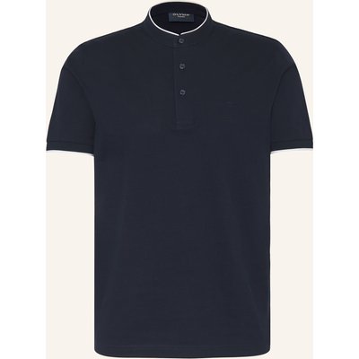 Olymp Piqué-Poloshirt Casual Regular Fit blau