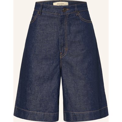 Weekend Max Mara Jeansshorts Dozono Mit Leinen blau