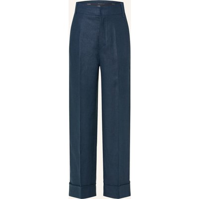 S Max Mara Marlenehose Anselmo Aus Leinen blau