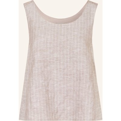Mm By Max Mara Blusentop Caliga Mit Leinen braun