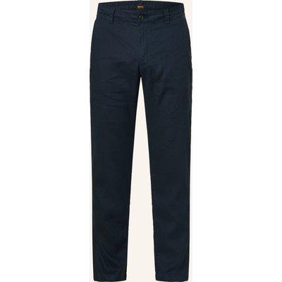 Boss Leinenchino Sanderson Regular Fit blau